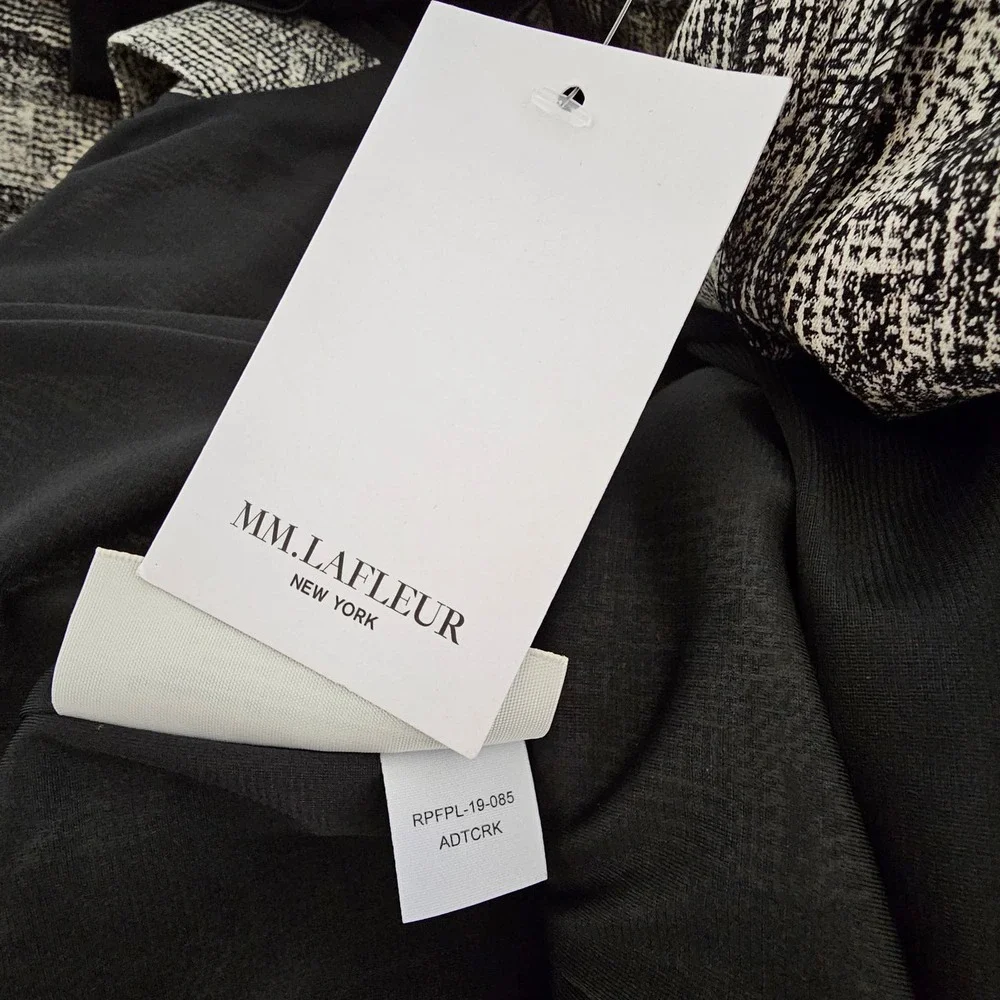 M.M. LAFLEUR NWT Aditi Crackle Sleeveless Black & Cream Dress Sz +3 (US 3X) - Picture 11 of 15